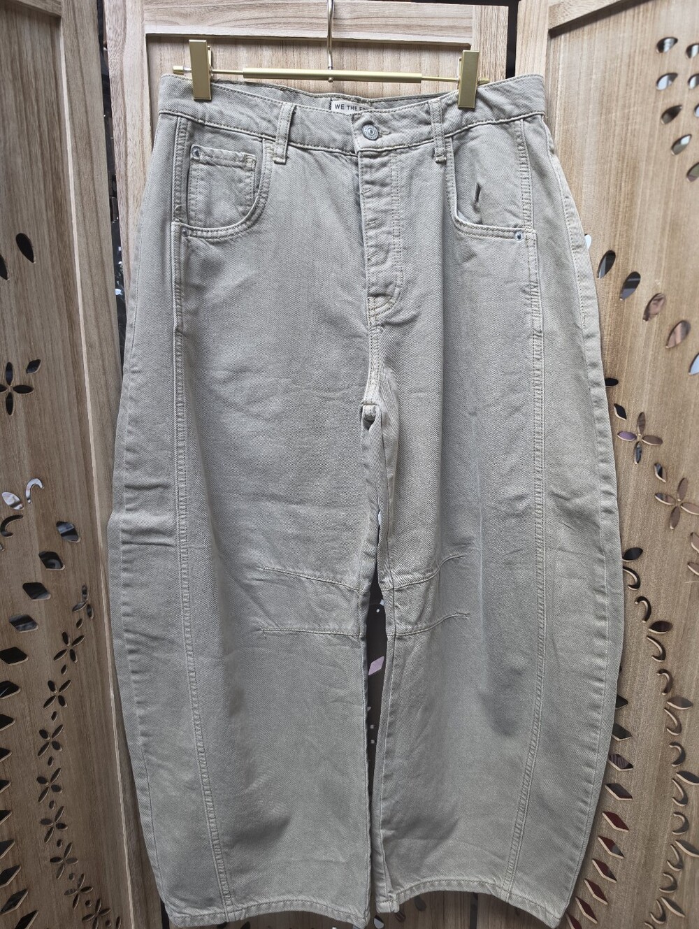 NWOT We The Free Good Luck Mid Rise Barrel Jeans